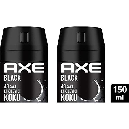 Axe erkek Deodorant Sprey Black 150 ml 8690637981524 (2 Adet)